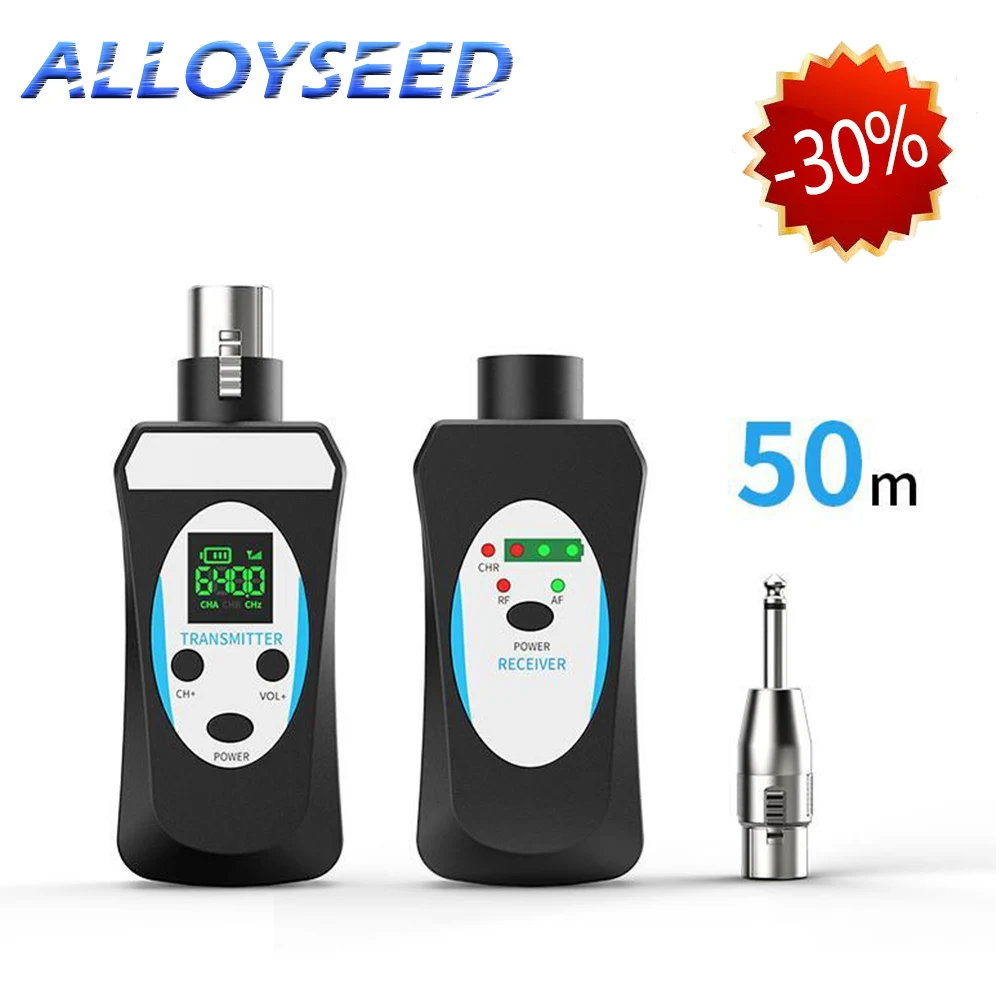 

UHF Professional Wireless Microphone Converter Mic Transmitter &Receiver Kit 500~980MHz Guitar Receiving Transmission
