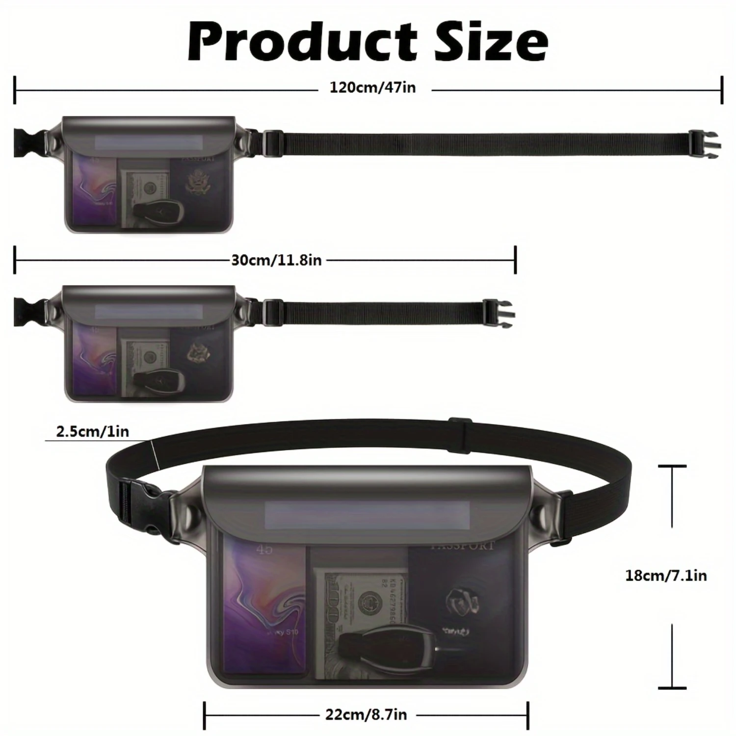 Водонепроницаемый чехол с ремешком на талии 2 упаковки лучший способ безопасного