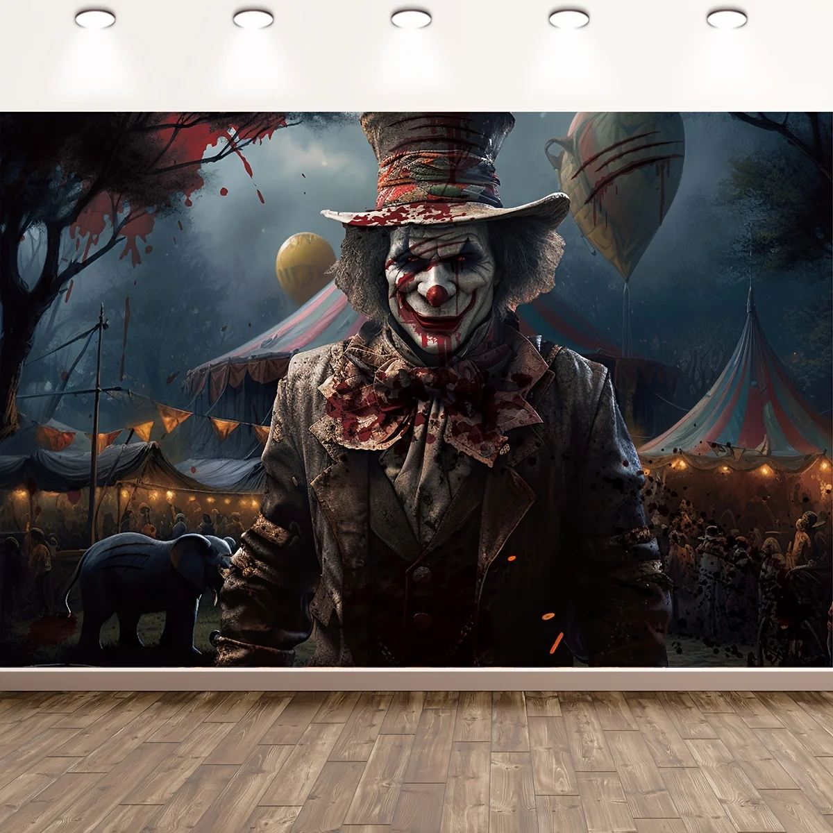 Жуткий цирковой фон для Хэллоуина жуткий клоуна злого злый