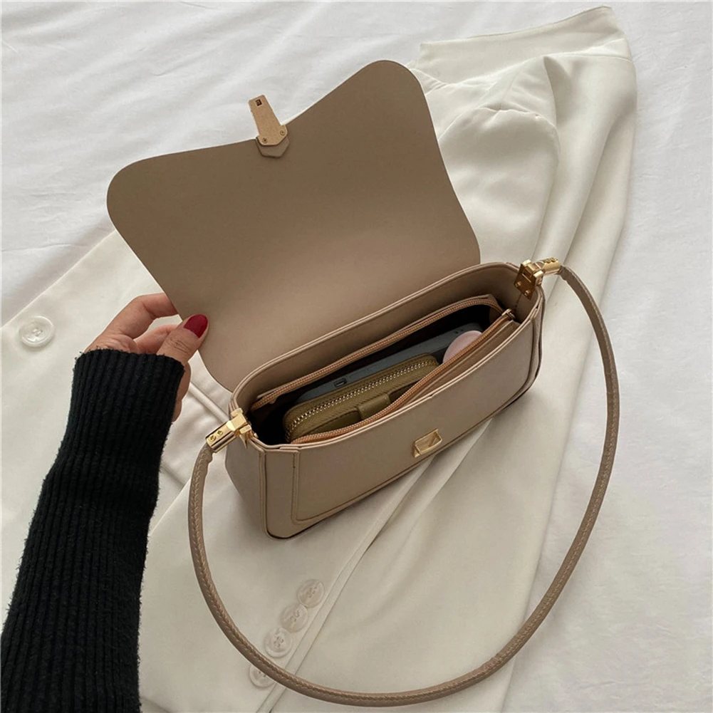 Женская простая сумка через плечо повседневная сумка-тоут из искусственной кожи