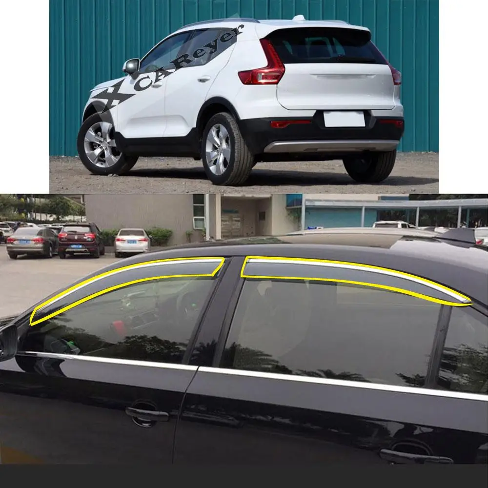 

Стикер для кузова автомобиля, пластиковое оконное стекло, ветрозащитный козырек, защита от дождя/солнца, запчасти для VOLVO XC40 2019-2022