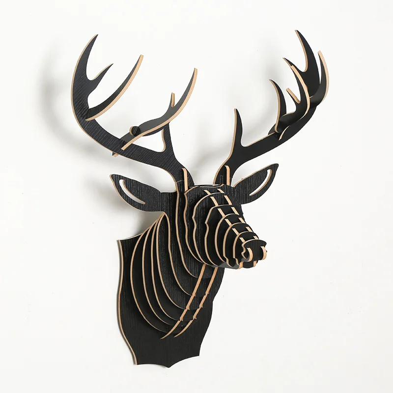 Деревянная голова оленя сделай сам деревянная животного в Северном Европейском