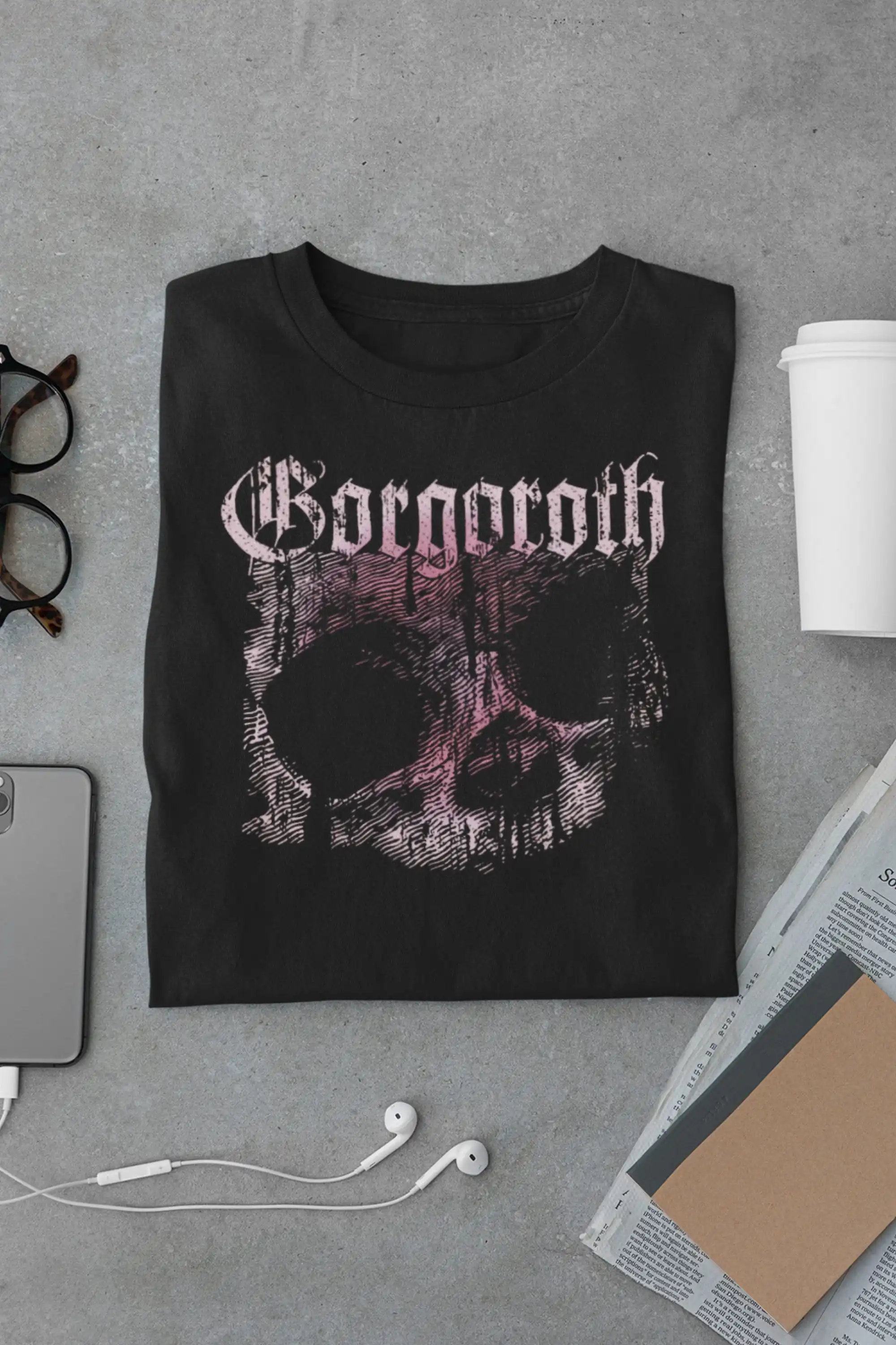 Футболка Gorgoroth Band Tour 2023 концертный наряд черный металлический рок-музыкальный