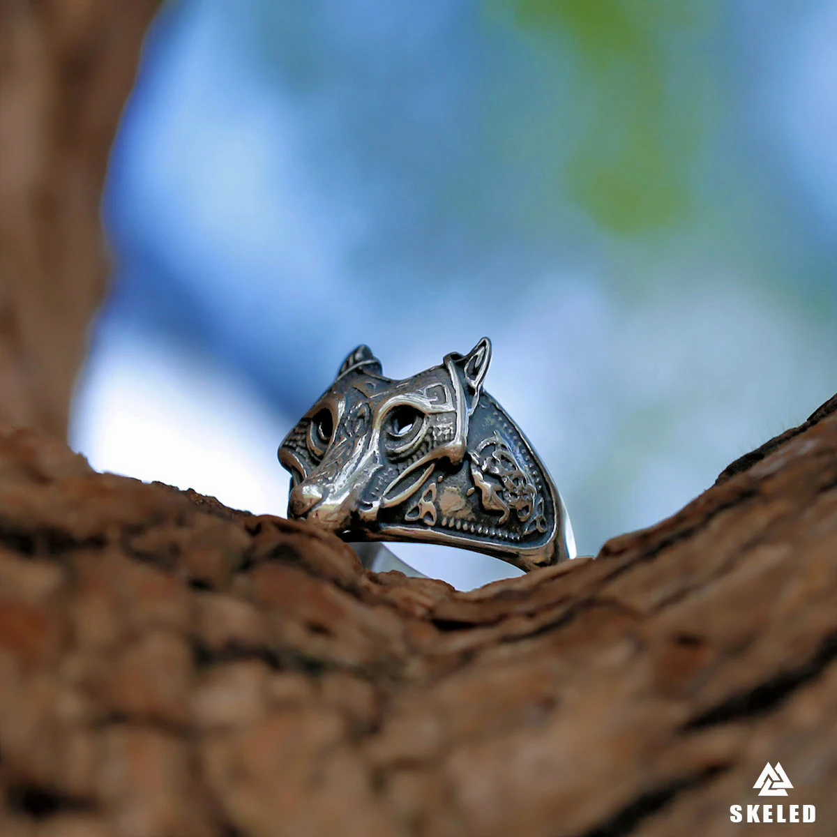 

Vintage Nordic Viking Odin Wolf Freki Ring Men's Stainless Steel Celtic Knot Rune Ring Fashion Charm Male Jewelry Gift Wholesale