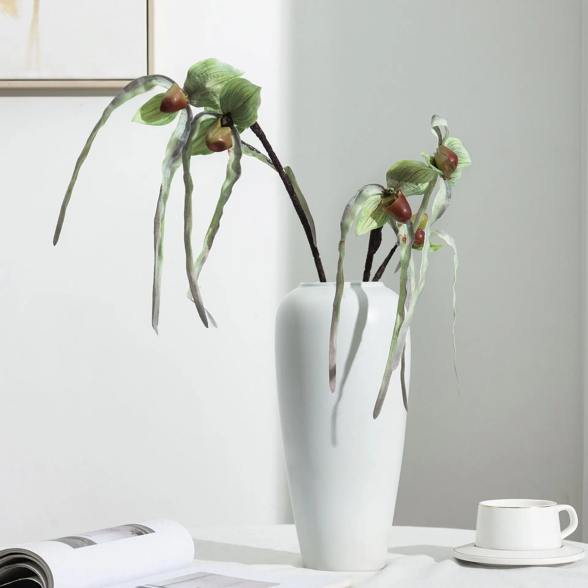 

77 см искусственная карманная орхидея украшение для дома карманная орхидея свет отель украшение офисные плюшевые зеленые растения