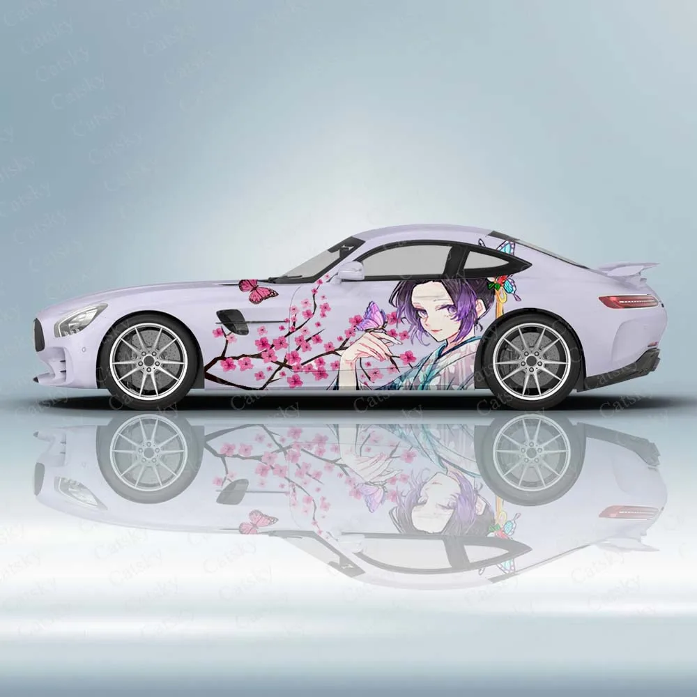 

Demon Slayer Anime Vehicle Livery Sticker Manga Themed Side Car Sticker Cast Vinyl Sticker Universal Size Packing Sticker