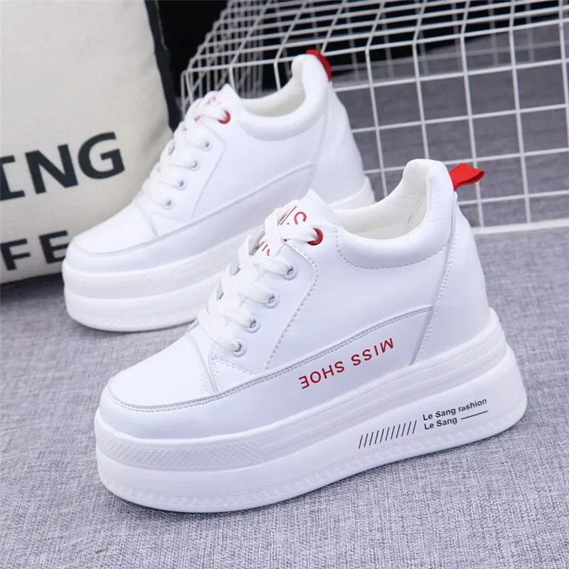 Кроссовки на платформе увеличивающие рост каблуке 10 см повседневная обувь