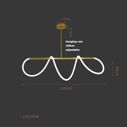 

Светодиодная подвесная люстра, золотисто-белая, для столовой