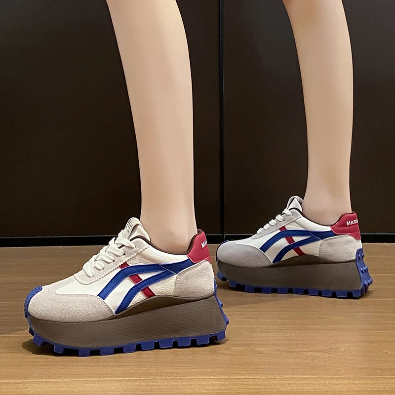 Высокий уровень внешнего вида толстая подошва увеличивающая цвет модная удобная