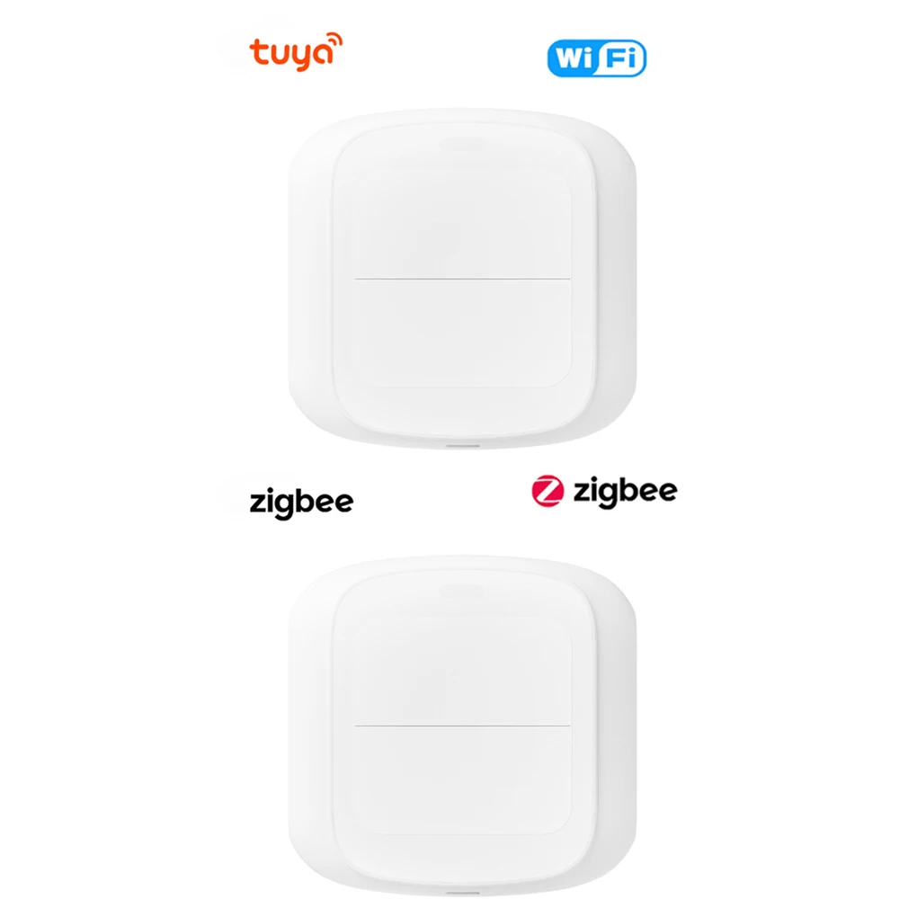

Tuya Smart WiFi/Zigbee Switch Push Button Switch 2Gang 6 Scene Wireless Smart Home Remote Controller Automation Scenario Switch