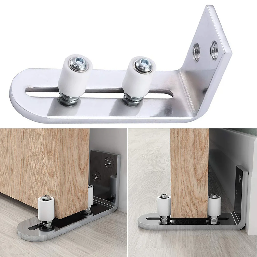 

1set Adjustable Sliding Bottom Floor Guide Clips W/Screws 12.1x4x5.2cm Wall Mounted Floor Bottom Guide Door Stay Fittings