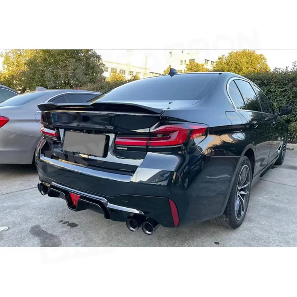Стильный Глянцевый черный Задний Утконос для BMW 5 серии G30 F90 M5 2017-2020 заднее крыло