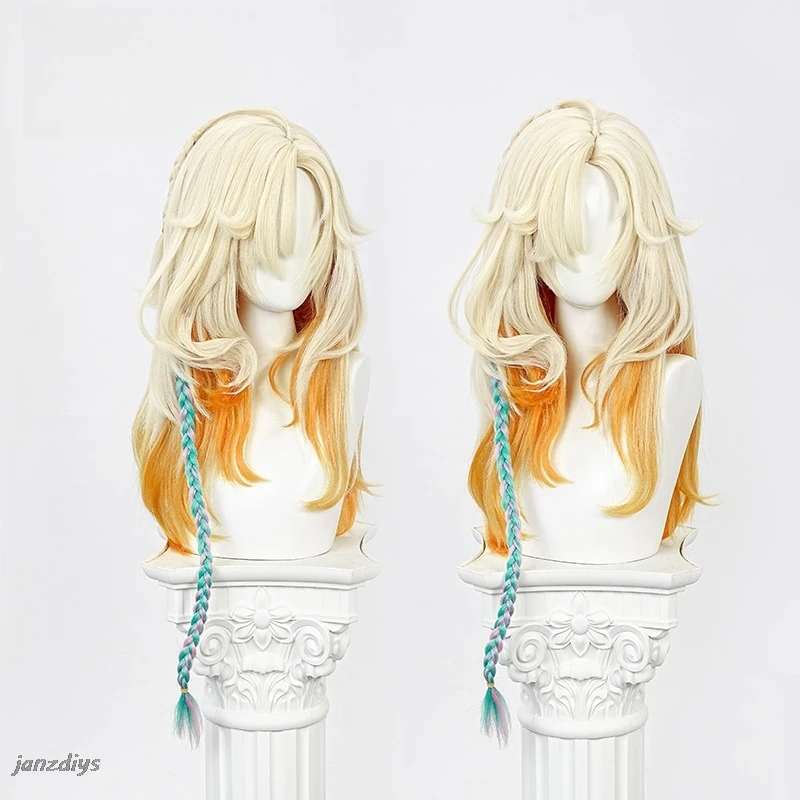 В НАЛИЧИИ Парик Xilonen Game Genshin Impact Косплей Женщины 60 см Длинные Волосы Natlan Ресницы