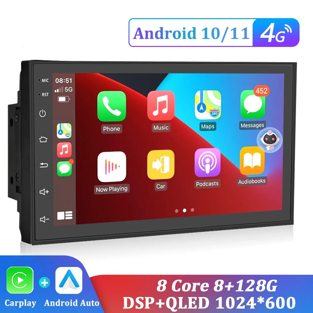 

Car Radio GPS Android 10.0 Auto Carplay Universal 7" For Volkswagen Nissan Hyundai Toyota Multimedia Player 8G 128G