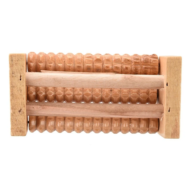 Деревянный роликовый массажер для лица расслабления ног игрушка снятия стресса