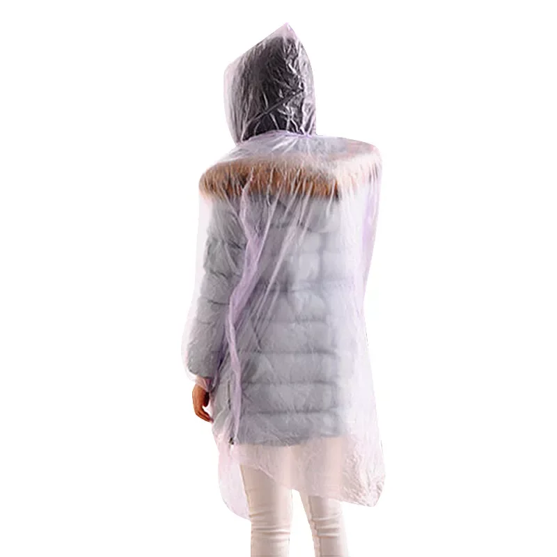 

Disposable Raincoat Outdoor Hiking Camping Travel Waterproof Rain Poncho Coat Adult Unisex Transparent RainCoat