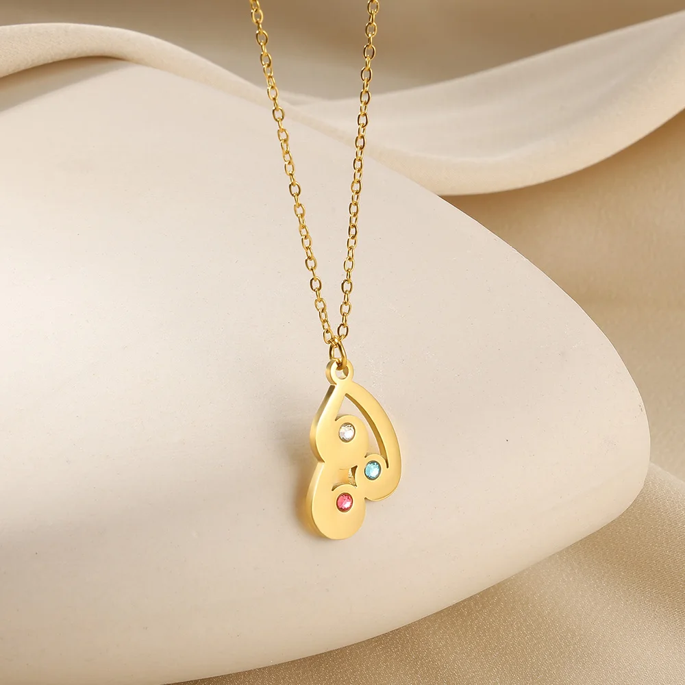 Ожерелье с подвеской в виде камней на заказ женское золотого цвета нержавеющая