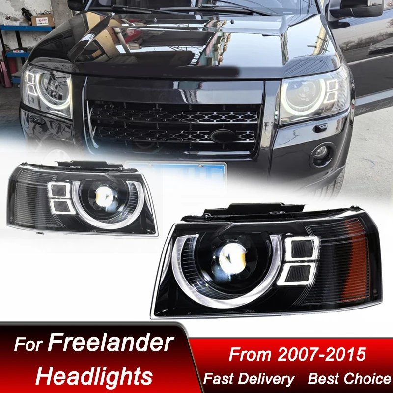 Автомобильные фары для Land Rover Freelander 2 2007-2015 стиль Defender полностью светодиодные