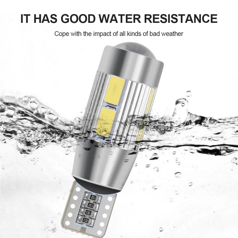 1/2PCS T10 W5W 194 LED Bulb for Car Signal Light Interior Dome Reading Courtesy Step Backup Auto Wedge Side Trunk Lamp |