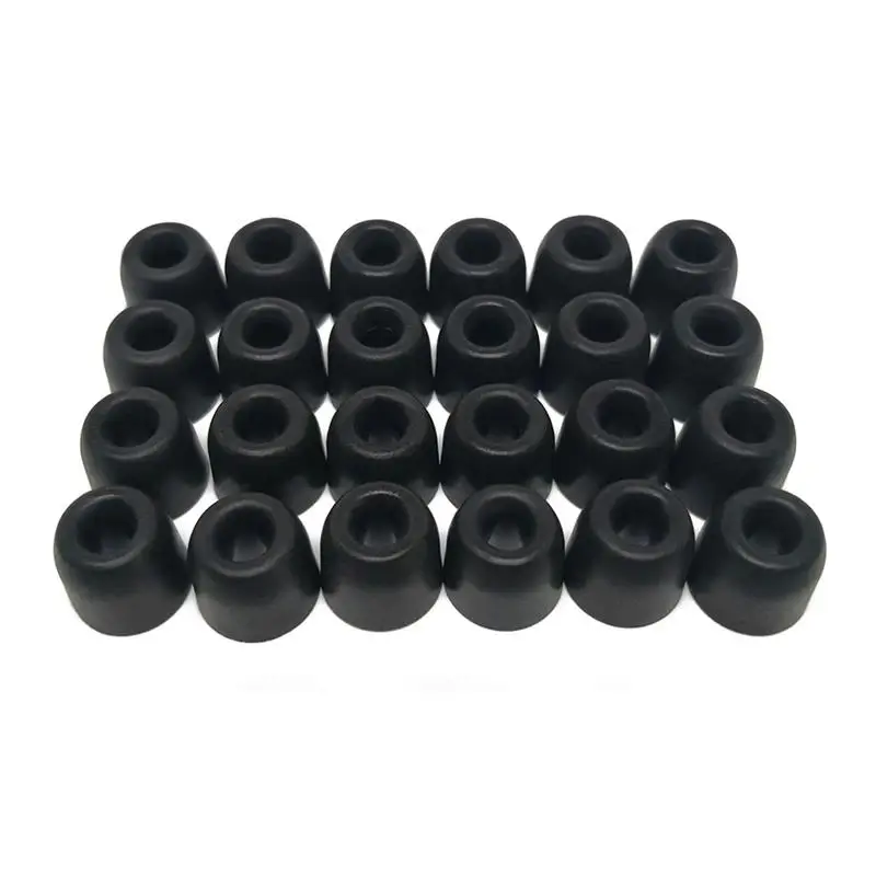 12 Pairs T200 Of Memory Foam Pad (L M S) 4.5mm Caliber, Sound Insulation Comfortable Headphone Nozzle 4.5mm-5.5mm, Black