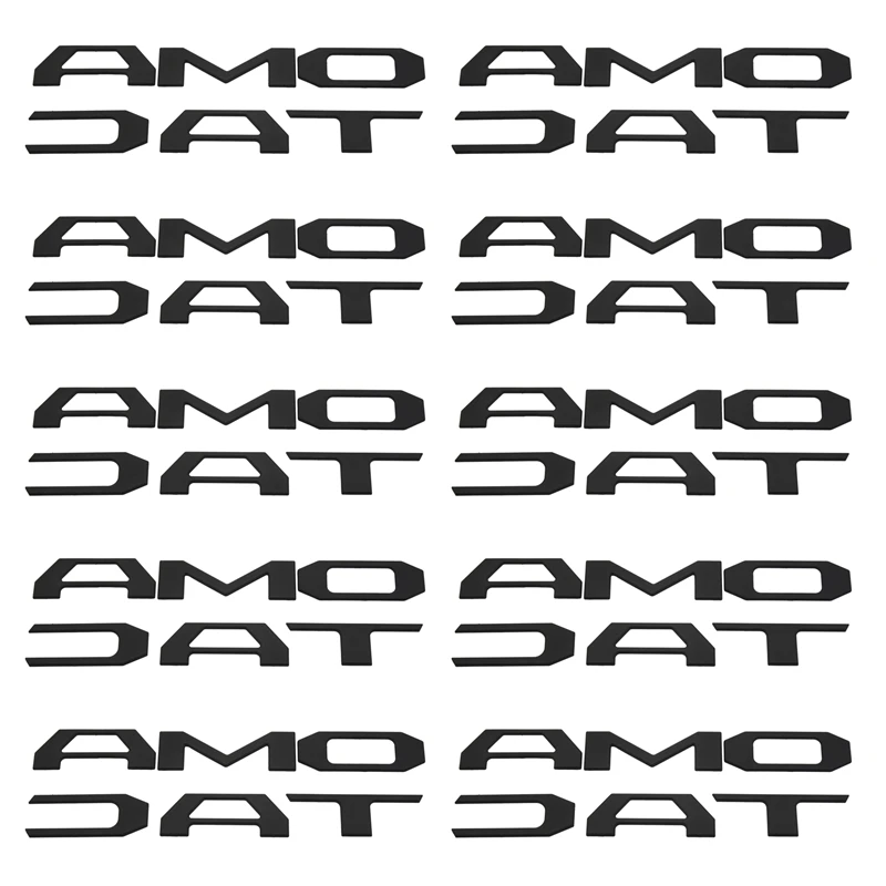 

10X 3D Raised Tailgate Insert Letters Emblem for Toyota Tacoma 2016-2019 Emblem Inserts (Matte Black)