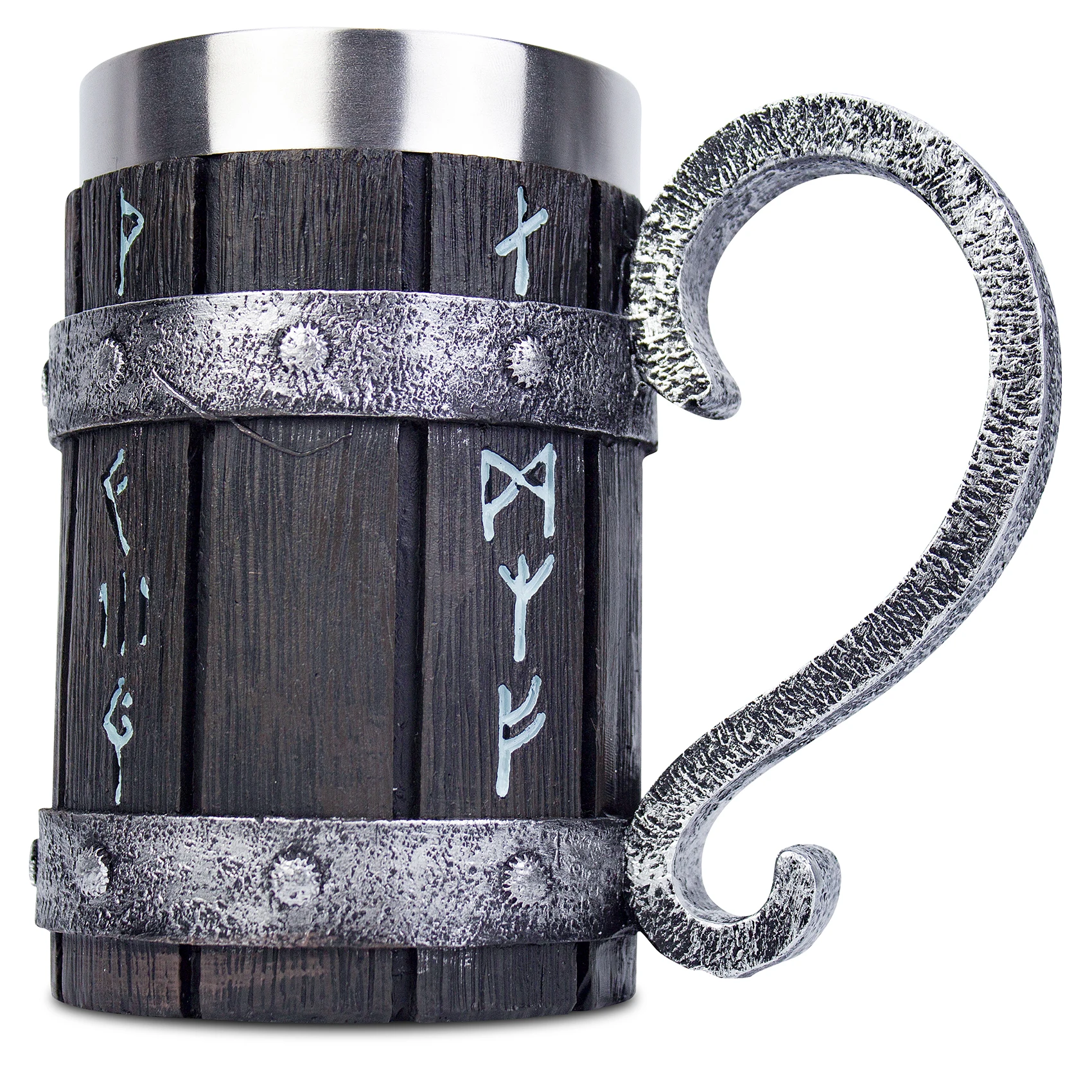 Кружка для пива с рогами викингов 600 мл нержавеющая сталь |