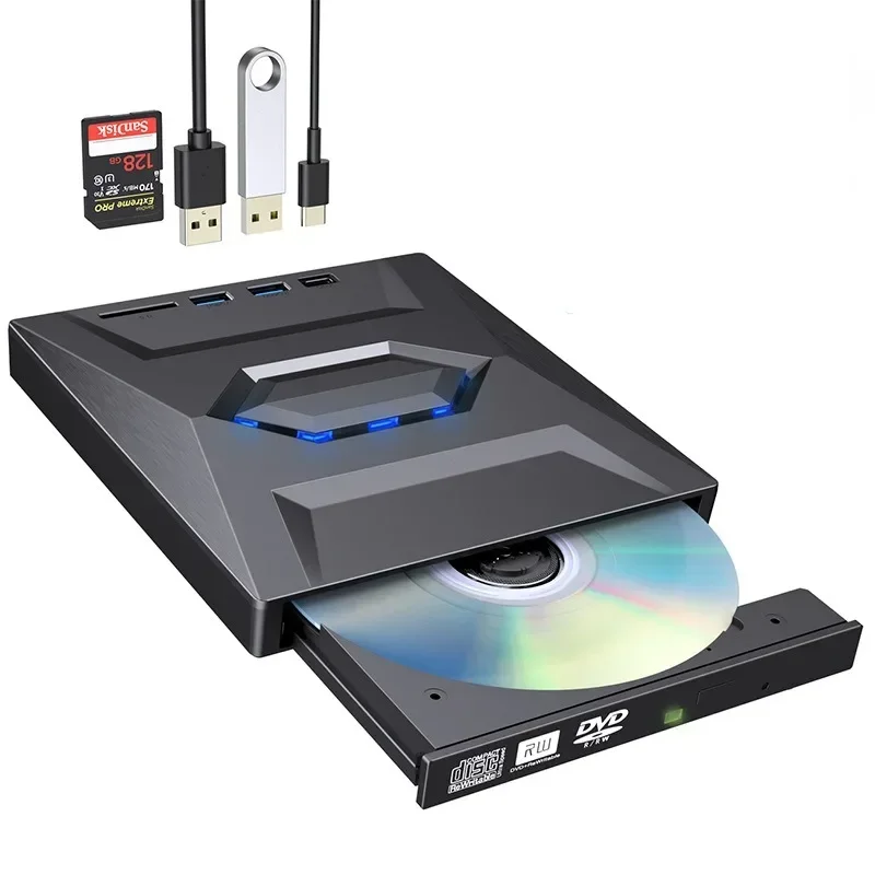 USB 3 0 Type C Внешний CD DVD RW Оптический привод Устройство записи Супер для ноутбука