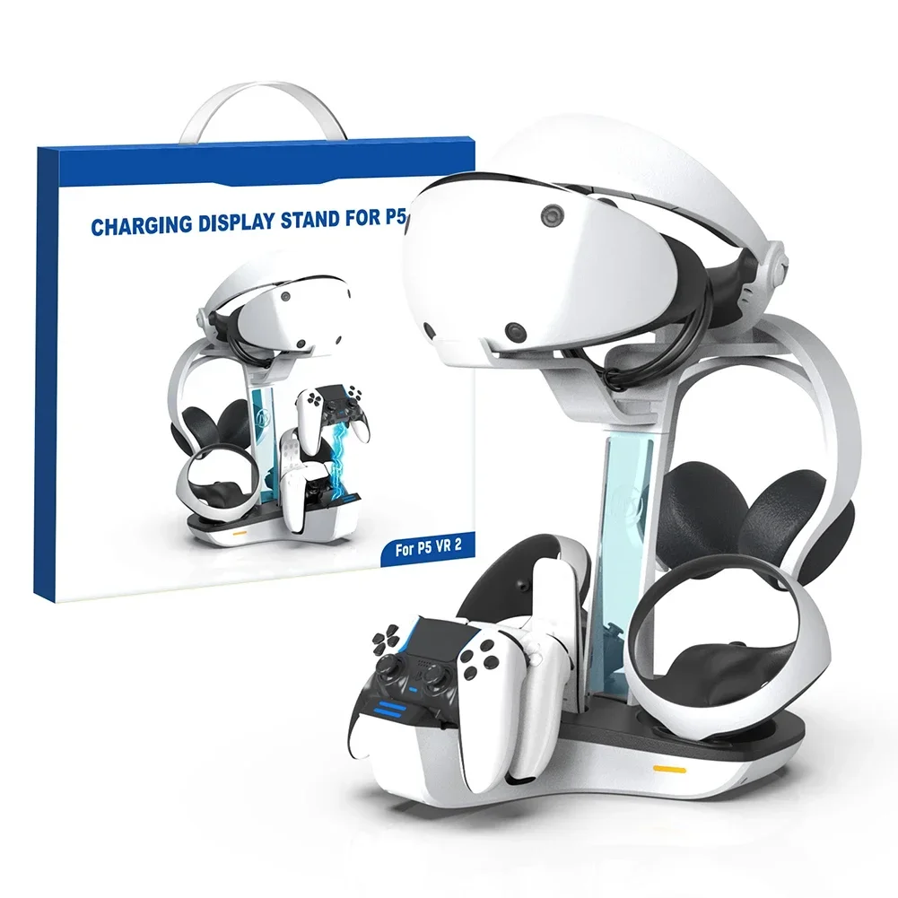 Док-станция для PS5 и PS VR2: подставка для контроллеров, зарядная станция, светодиодный индикатор, место для хранения, кронштейн для шлема и наушников (art.: 3920da547f3a7) - 3920da547f3a7