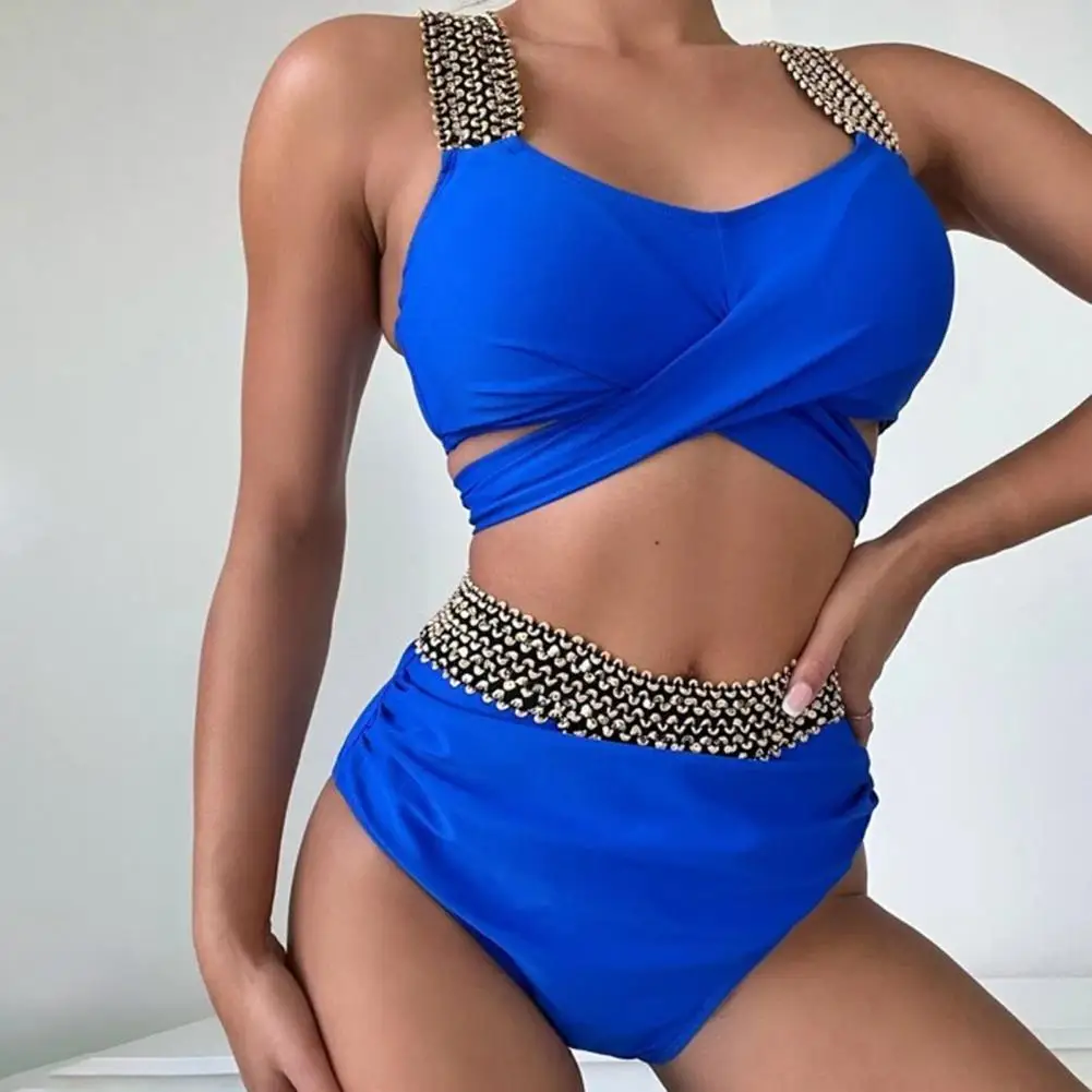 

Купальник женский с завышенной талией и открытой спиной, 2 шт./компл.