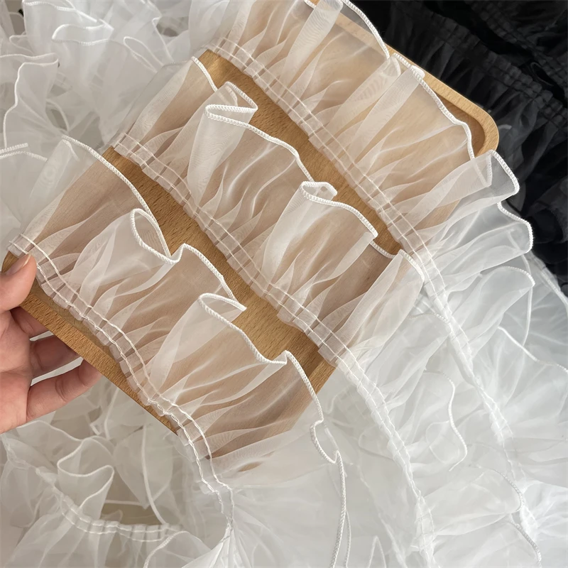 

Лента из органзы с оборками, ширина 7 см, 2 м