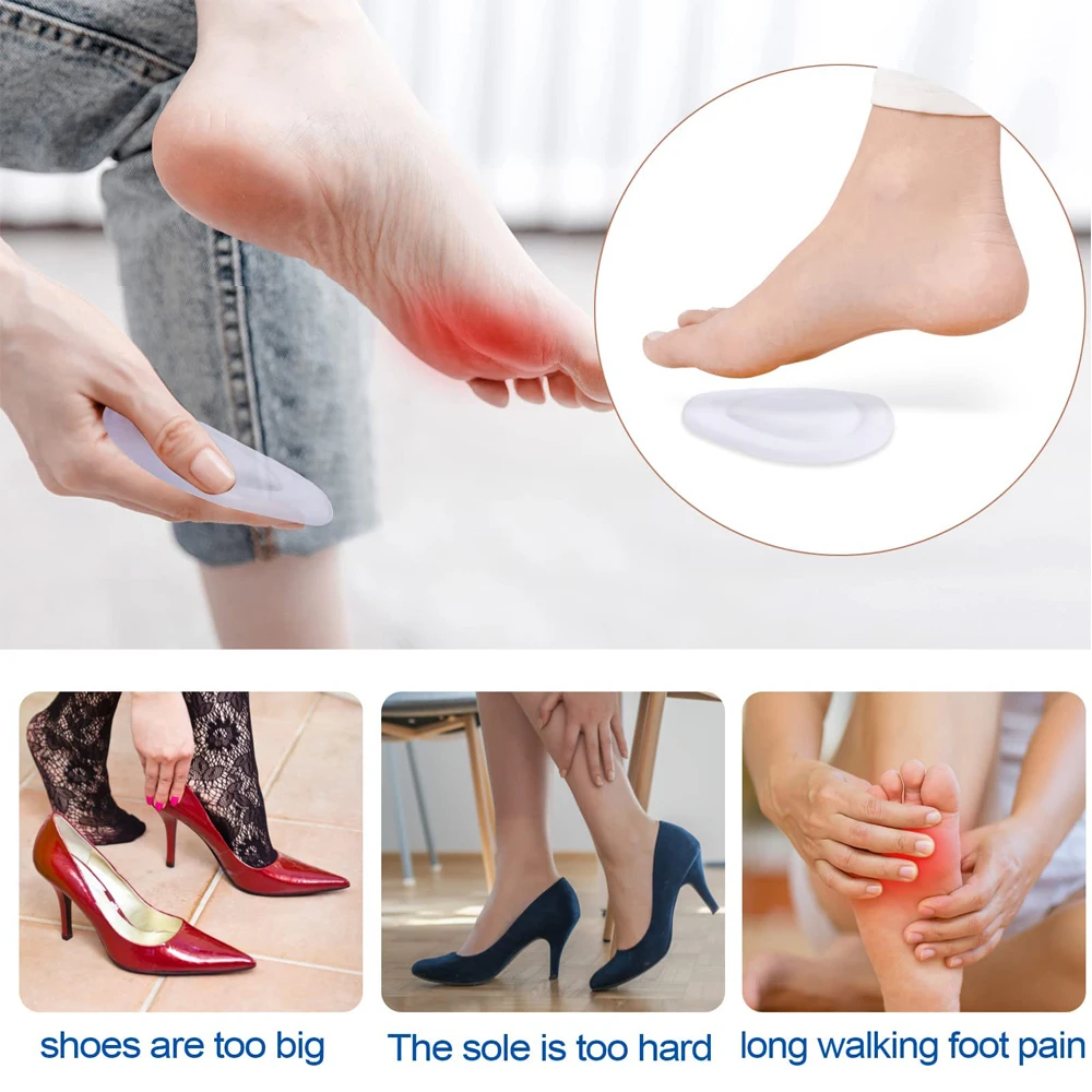 Silicone Metatarsal Foot Pads for Sandals High Heels Forefoot Insert Pain Relief Gel Insoles Ball of Foot Shoe Cushion for Women