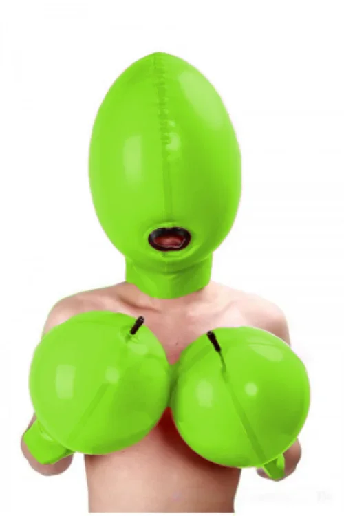 Латексные резиновые перчатки Gummi Catsuit косплей надувной маскарадный капюшон 0 4 мм