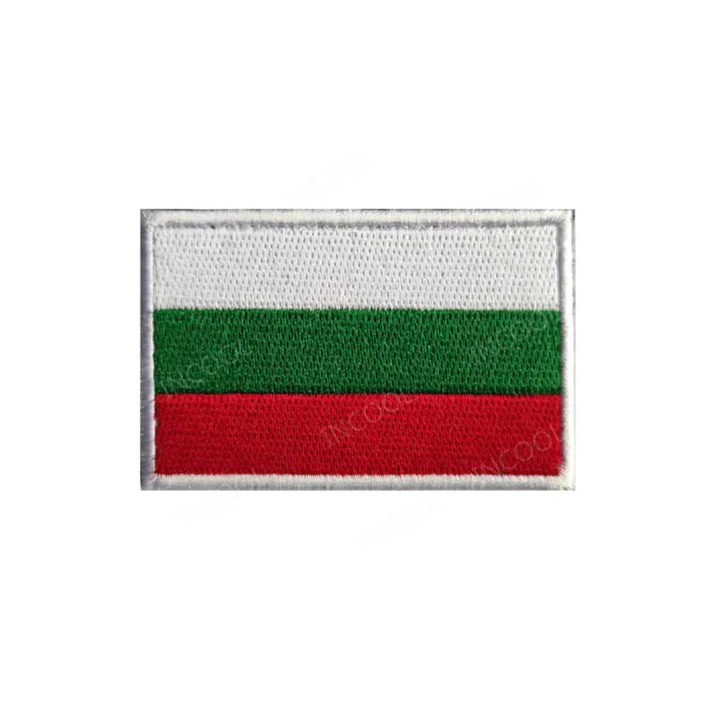 Embroidered Patches Bulgaria Flag Patch Emblem Appliqued Bulgarian Flags Embroidery Badges Chevron For Clothing Backpack Jackets