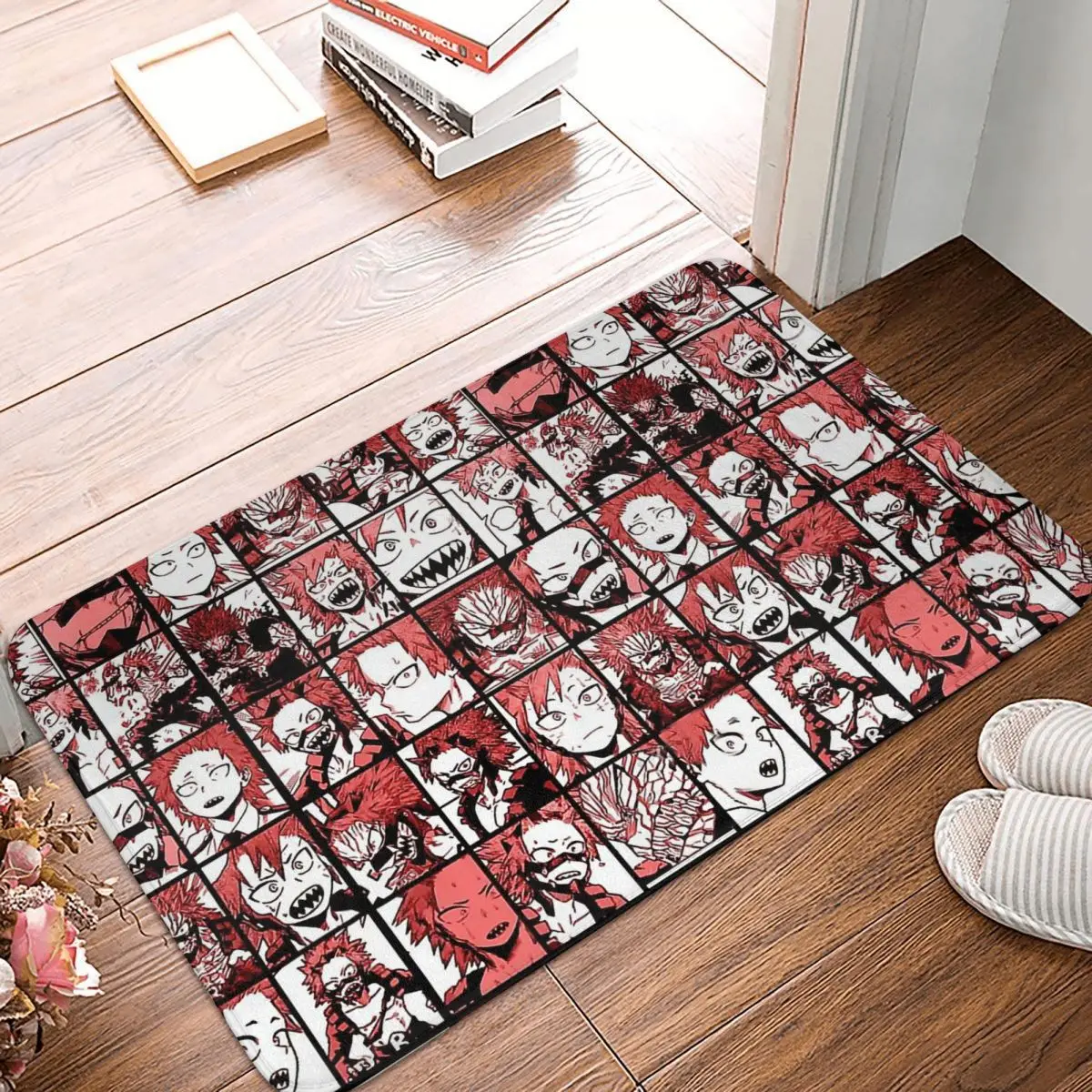 

My Hero Academia All Might Manga Non-slip Doormat Kitchen Mat Bnha Kirishima Collage Floor Carpet Welcome Rug Bedroom Decorative