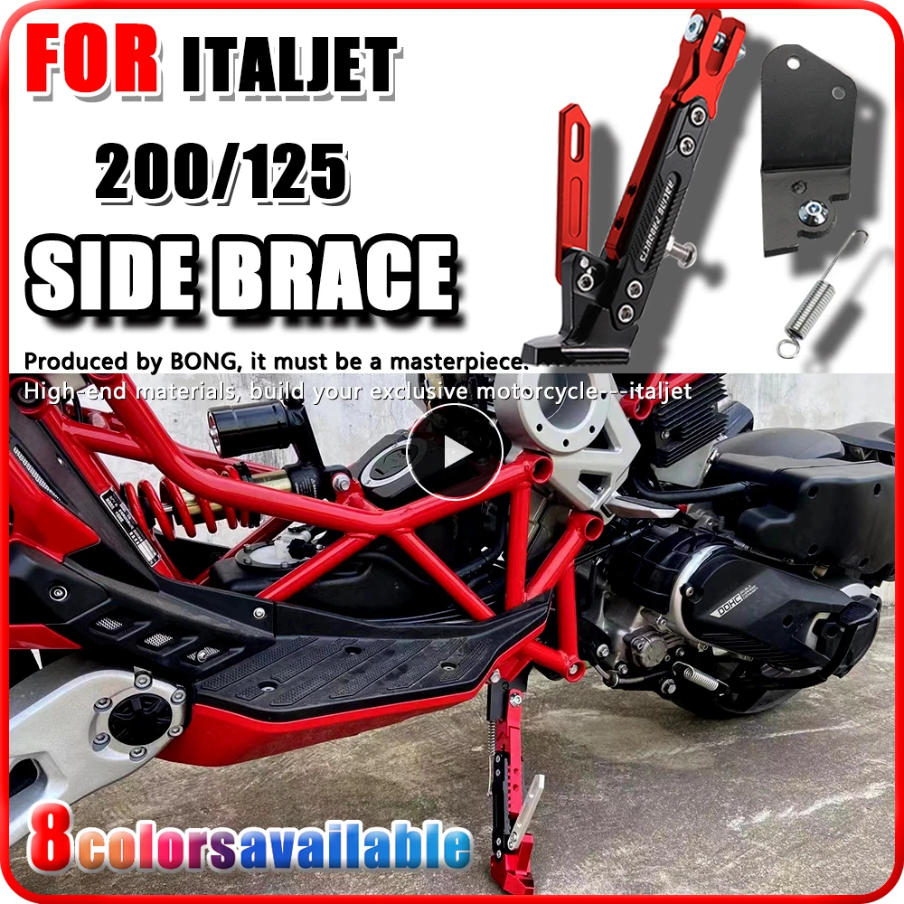 Para Italjet Dragster 200 125 piezas de modificación de motocicleta CNC soporte único ajustable soporte lateral para modificación Italjet