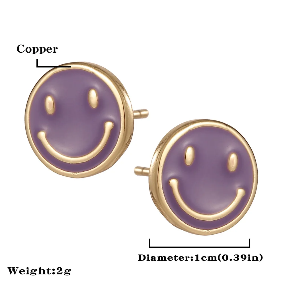 Женские позолоченные серьги-гвоздики Счастливая Улыбка 18 к |