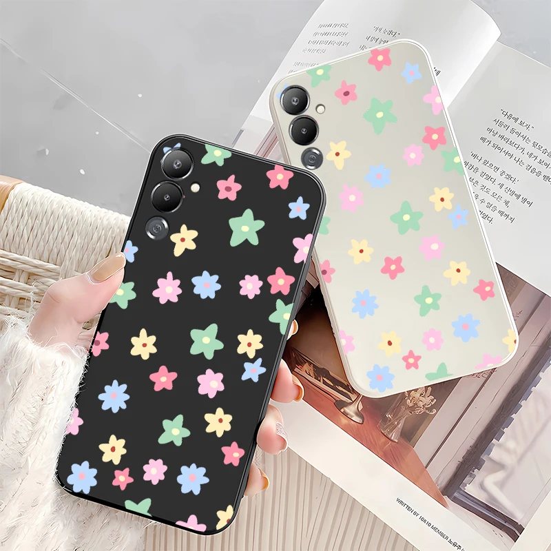Фото Мягкий силиконовый чехол для телефона Infinix Tecno Camon 50 Ultra 40 Premier 30S Pova 7 Slim 6 Neo Pouvoir 4 Pro с цветочным принтом №3