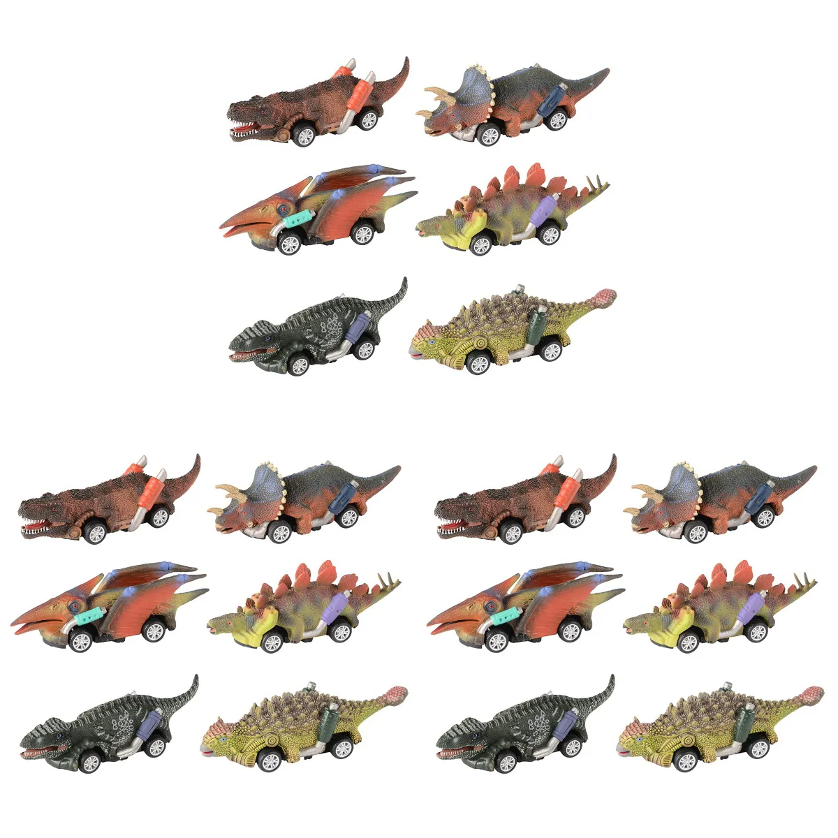 

18 Pcs Dinosaurs Back Car Simulated Dinosaurs Car Kids Car Party Favor
