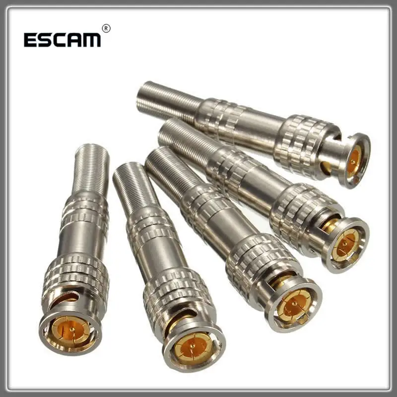 

5pcs/lot BNC Male Connector RG-59 for Coaxical Cable Brass End Crimp Cable Screwing CCTV Camera BNC connector by Anpwoo BNC01