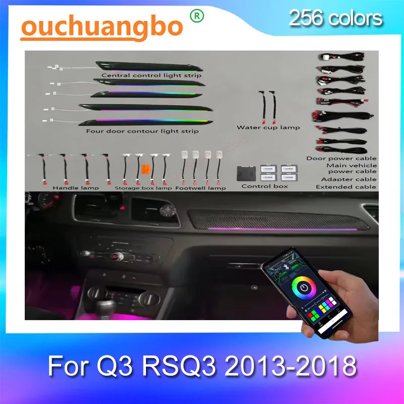 

Ouchuangbo Backlight For Q3 RSQ3 2013-2018 RHD LHD Ambient Lights Kit Interior Lighting Led Atmosphere Lamp