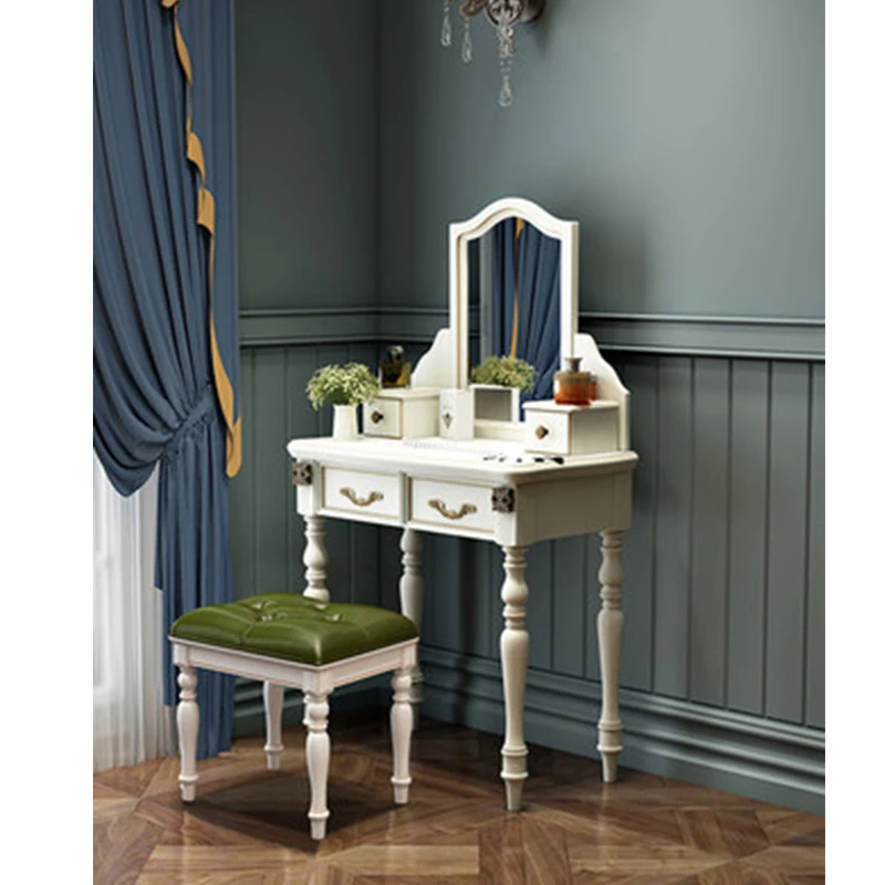 

Dresser Bedroom Modern Simple American Dresser Solid Wood Foot Storage Cabinet Integrated Bedroom Small Makeup Table Dressers