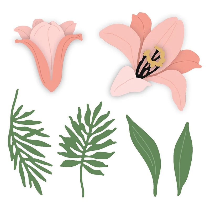 

Flowers And Leaves Metal Cutting Die Scrapbook Album For Gift Card Making Handcrafts For Decortion New 2022