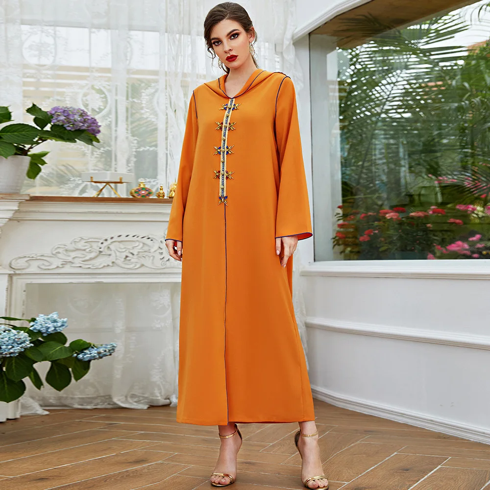

13Dubai Eid Mubarak Abaya Turkey Islam Arabic Muslim Dress Kaftans Robe Djellaba Femme Dresses Abayas For Women Caftan Marocain