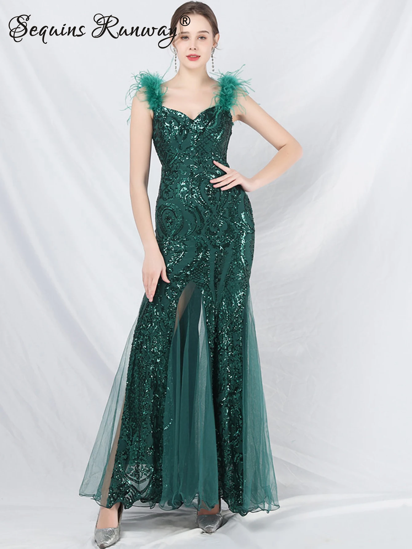 Сексуальные свадебные вечерние платья с блестками женские элегантные роскошные