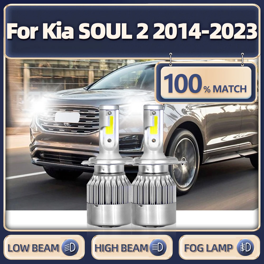 

Canbus LED Headlight Bulb 20000LM High Low Beam Car Lights 120W Auto Lamp For Kia SOUL 2 2014-2017 2018 2019 2020 2021 2022 2023