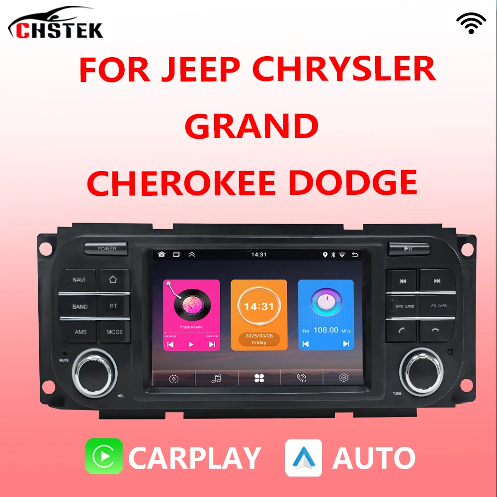 Автомобильный радиоприемник CHSTEK Carplay для Jeep Grand Cherokee Dodge Liberty Wrangler Chrysler Android WIFI