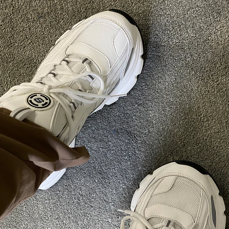 Women's Luxary Chunky Sneakers 2022 Summer Mesh Breathable Shoes for Men Sports Running Casual Ladies Fitness Vulcanize Shoes