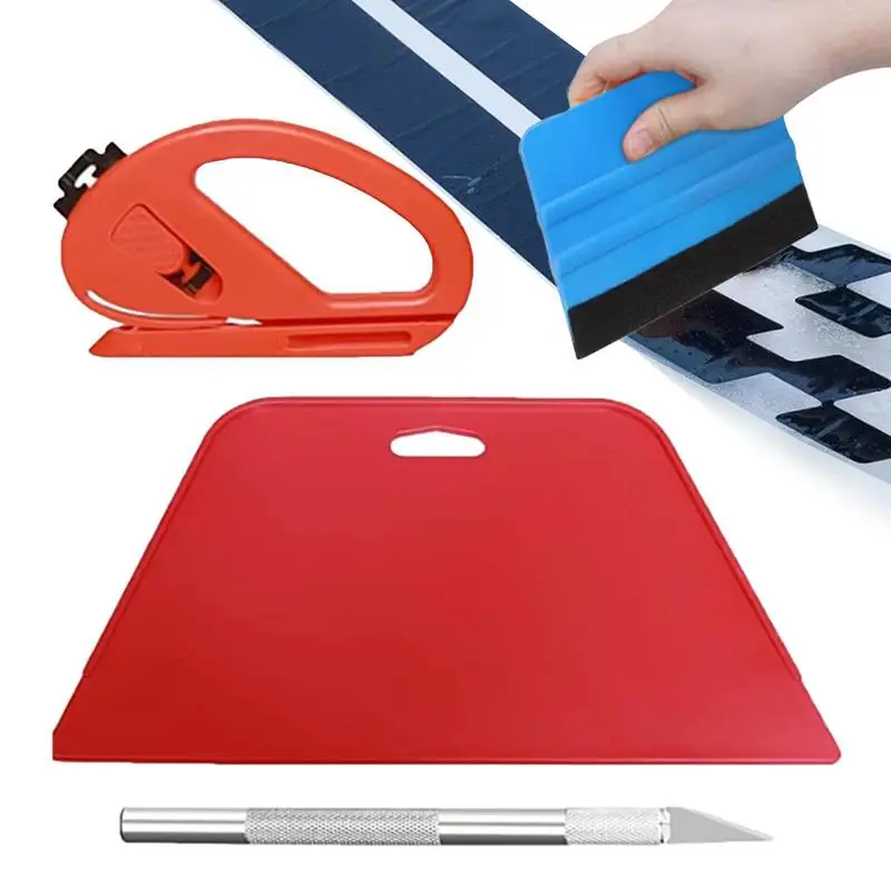 

Auto Window Tint Tool Kit 4Pcs Wallpaper Smoothing Tool With Squeegee Window Tint Film Car Wrapping Kit For Wallpaper Smoothing