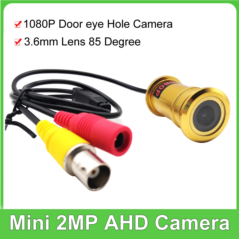 1080P Metal Golden Peephole Indoor AHD Camera Door eye 85 de