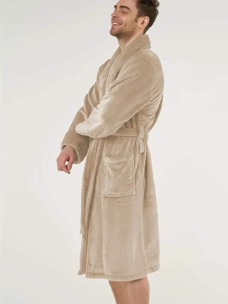 LEDP Микрофлисовый мужской халат